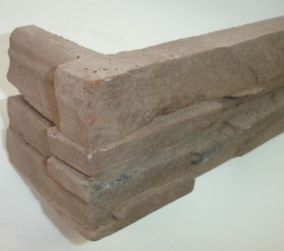 Угловой элемент Zikkurat Дарьял 01-27-04 9x19 коричневый рельефный под камень