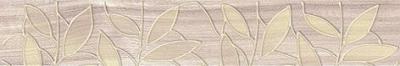 Бордюр Laparet 05-01-1-66-03-11-1344-0 х9999208018 Bona 40x6.2 темно бежевый глазурованный глянцевый / неполированный под дерево / под паркет / растительность / флористика