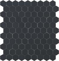 Мозаика Vidrepur Nordic Hex № 903 (на сетке) 30.7x31.7 черная глянцевая моноколор, чип гексагон
