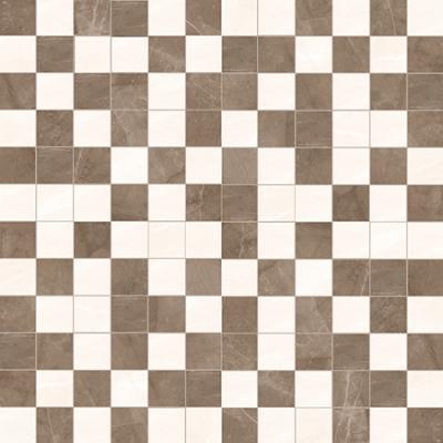 Мозаика Kerlife Amani Avorio/Marron 29,4х29,4 коричневая глянцевая мозаика