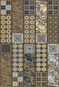 Декоративная плитка Azori 582542002 Камлот Мокка Эйша 40.5x27.8 коричневая глазурованная глянцевая 
