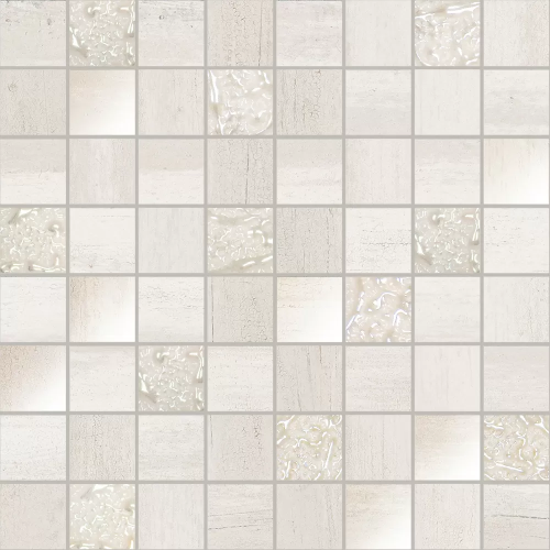 Мозаика Ibero Sospiro Mos.White 30x30 белая матовая, чип квадратный