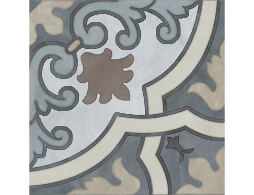 Декор Kerama Marazzi VT\A604\DD1736R Про Чементо обрезной 40,2x40,2 белый матовый с орнаментом / пэчворк