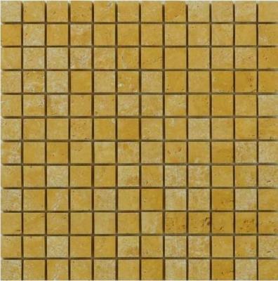 Мозаика FK Marble 30038 Classic Mosaic Gold Travertine 20-10P 30.5x30.5 золотой полированная