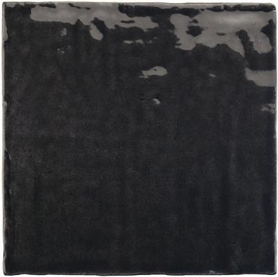 Настенная плитка Equipe 25862 La Riviera 13.2x13.2 черная глянцевая моноколор