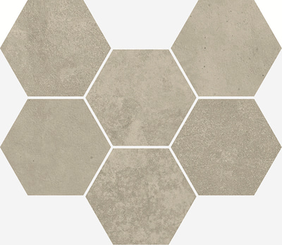 Керамогранит Italon 620110000108 Терравива Грейдж Мозаика Гексагон окрашенный в массе / Terraviva Greige Mosaico Hexagon 25X29