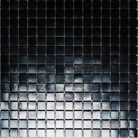 Мозаика Rose Mosaic WB49 Rainbow 31.8x31.8 черная глянцевая перламутр, чип 15x15 квадратный