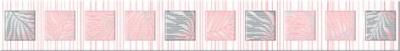 Бордюр Azori 581338101 Асти Бьянка "Геометрия" 5x40.5 серый / розовый глазурованный матовый геометрия