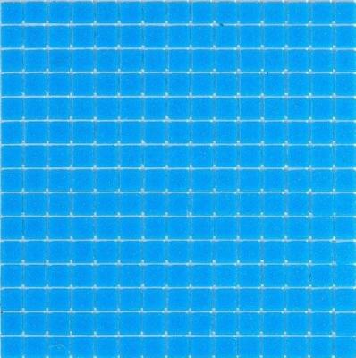 Мозаика ROSE MOSAIC A131 Matrix color 2 (размер чипа 10x10 мм) 31.8x31.8 голубая глянцевая моноколор