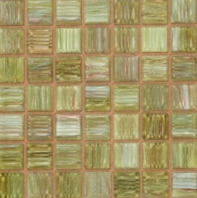 Мозаика JNJ mosaic 05.239-2 (размер чипа 20x20 мм) 32.7x32.7 зеленая глянцевая авантюрин