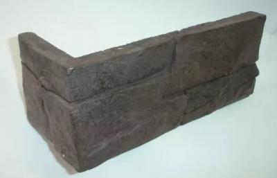 Угловой элемент Zikkurat Казбек 1-28-01 9x19 коричневый рельефный под камень