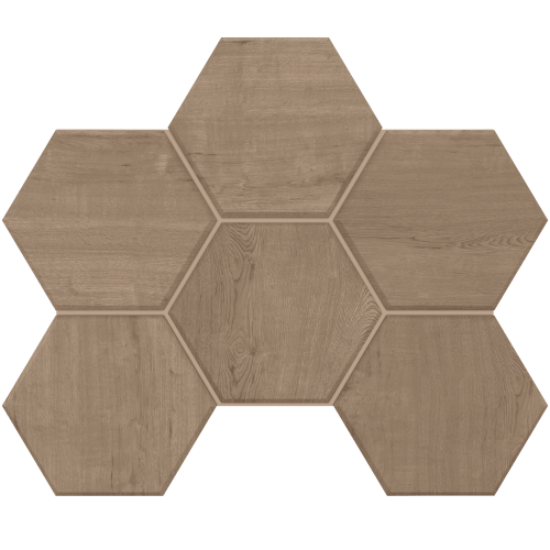 Мозаика Estima Mosaic/CW03_NR/25x28,5/Hexagon Classic Wood Rusty Beige 25x28.5 бежевая неполированная под дерево, чип гексагон