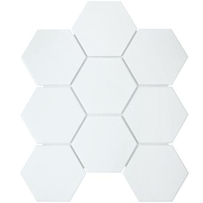Мозаика Star Mosaic FQ31000/SBH1005 / С0002907 Hexagon Big White Matt 25.6х29.5 белая матовая моноколор, чип 95x110 мм гексагон