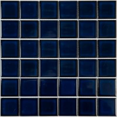 Мозаика NSmosaic PORCELAIN PW4848-14 306х306 синяя глянцевая