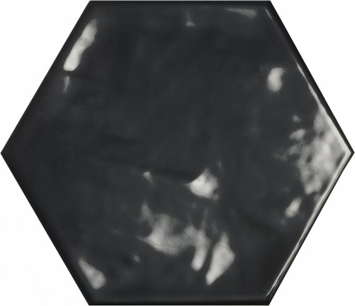 Керамогранит Ecoceramic 923221 Ec.B.Chiara Negro Hex 20x24 черный матовый под камень