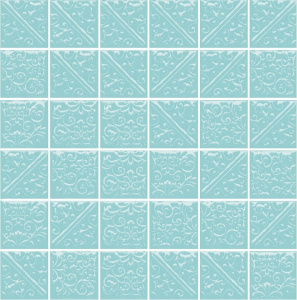 Настенная плитка Kerama Marazzi 21026 Ла-Виллет 30.1x30.1 голубая глянцевая мозаика / узоры