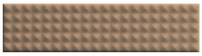 Настенная плитка 41zero42 4100611 Biscuit Stud Terra 5x20 коричневая матовая 3D узор / геометрия