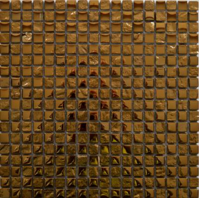 Мозаика ТОНОМОЗАИК ООО стеклянная и стеклянная с камнем TC 309 30.0x30.0х8 чип 15х15 (0.09м) коричневая полированная
