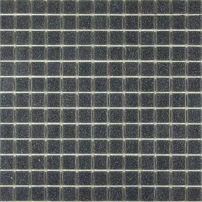 Мозаика Rose Mosaic A541(2+) Quartz 32.7x32.7 черная глянцевая с искрящимся эффектом, чип 20x20 квадратный