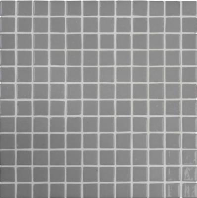 Мозаика Vidrepur Colors 109 (на бумаге) 31.7х31.7 серая глянцевая моноколор, чип 25x25 квадратный