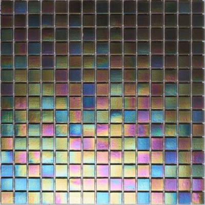 Мозаика ROSE MOSAIC WB09 Rainbow (размер чипа 20x20 мм) 32.7x32.7 зеленая глянцевая моноколор перламутр