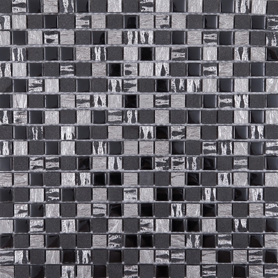 Мозаика Imagine!lab TA-301 30x30 серая / черная глянцевая / рельефная / структурированная под камень