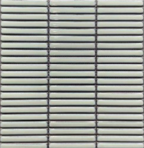 Мозаика Marble Mosaic Ceramic Kit-Kat Anis Pol 28.2x29.4 кремовая полированная под камень, чип 12x92 прямоугольный
