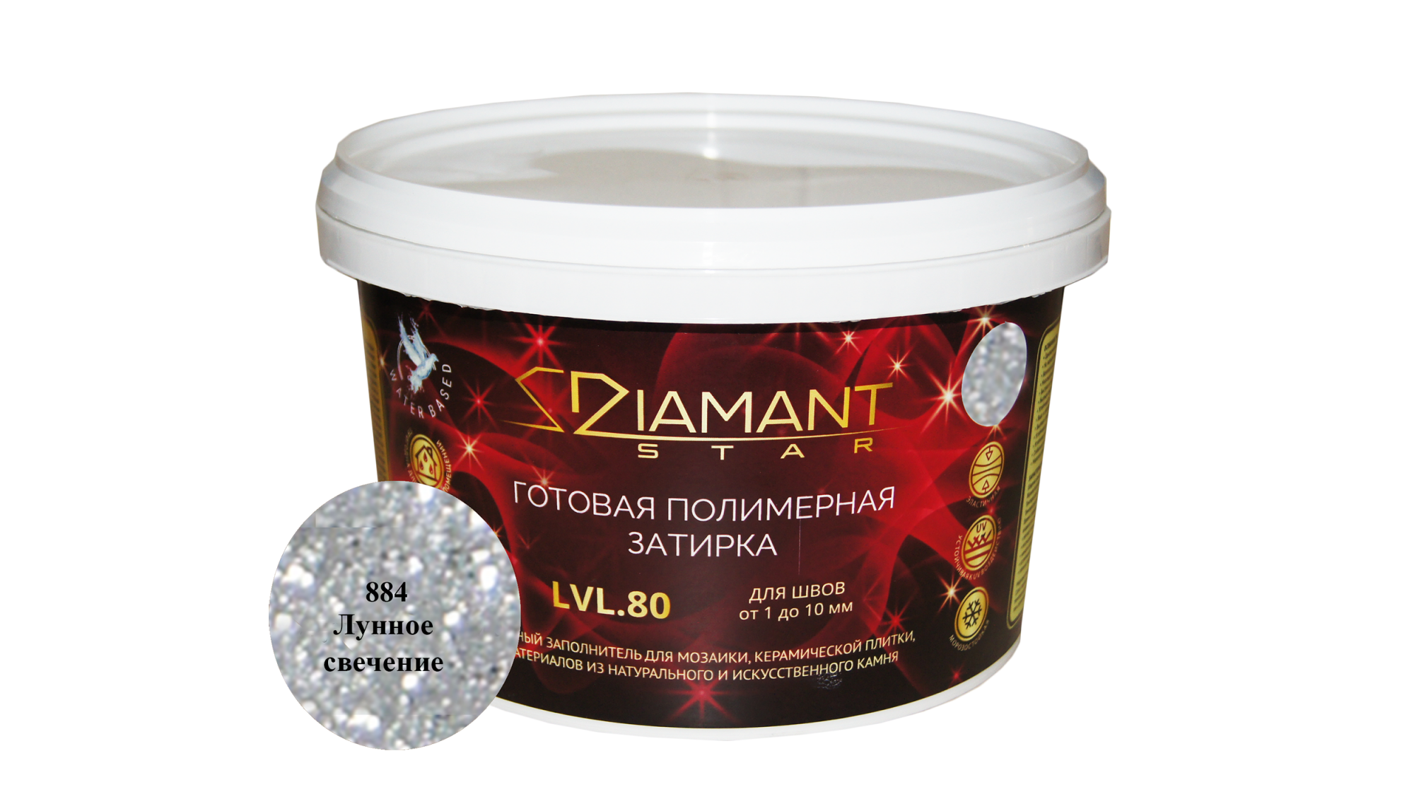  полимерная затирка Diamant Star lvl.80 с металлизированной .