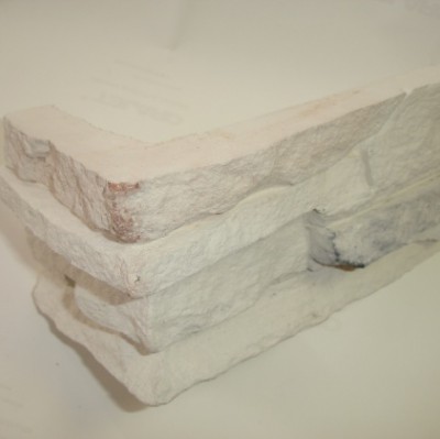 Угловой элемент Zikkurat Дигория 1-00-04 9x19 белый рельефный под камень
