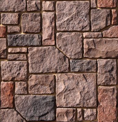 Камень искусственный White Hills 512-40 Дарем 10.5x4.5 / 48x48 / вариативный размер коричневый рельефный / матовый