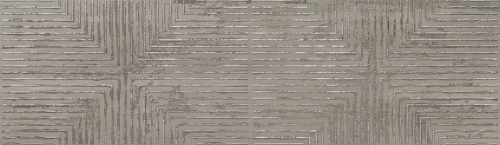 Настенная плитка Ibero Sospiro Dec.Capri Smoke Rect. 29x100 коричневая матовая с орнаментом