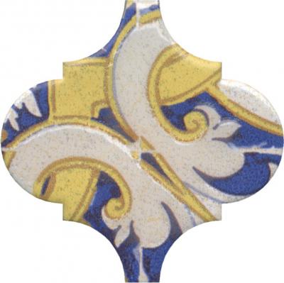 Декор Kerama Marazzi OP\A160\65000 Арабески Майолика 6.5x6.5 синий глянцевый с орнаментом