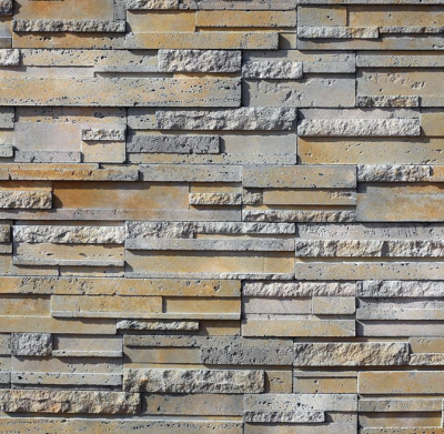 Камень искусственный White Hills 172-80 Сандерлэнд 20x10 / 30x10 / 50x10 серый / коричневый рельефный / матовый