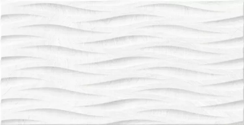 Керамогранит Gayafores Varana Deco Blanco 32x62.5 белый глазурованный матовый рельефный под камень