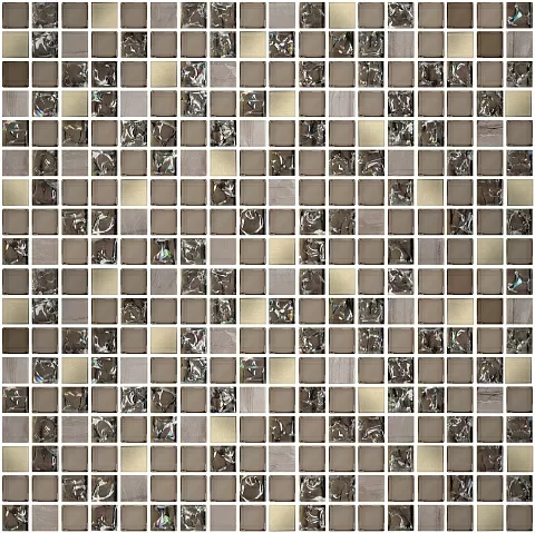 Мозаика Azori 707423005 PANDORA LATTE OMPA-152 30x30 бежевая глянцевая с орнаментом