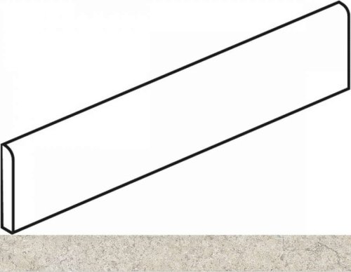 Плинтус Italon 610130005354 Discover White  / Дискавер Уайт 7.2x60 серый  матовый под бетон