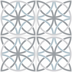 Напольная плитка Dualgres CHIC COLLECTION Bosham White 45x45 белая глазурованная матовая пэчворк