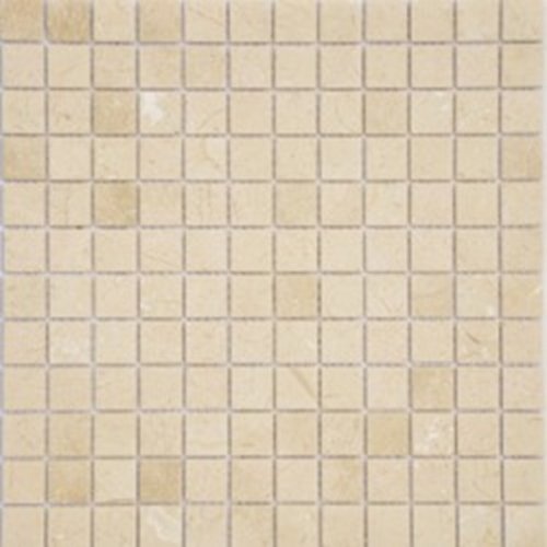 Мозаика Marble Mosaic Mosaic square 48X48 Crema Marfil Pol 30.5x30.5 бежевая полированная под камень, чип 48x48 квадратный