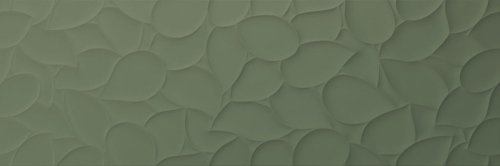 Настенная плитка Sanchis Home 78800871 Leaf Colours Forest 33x100 зеленая матовая / рельефная моноколор