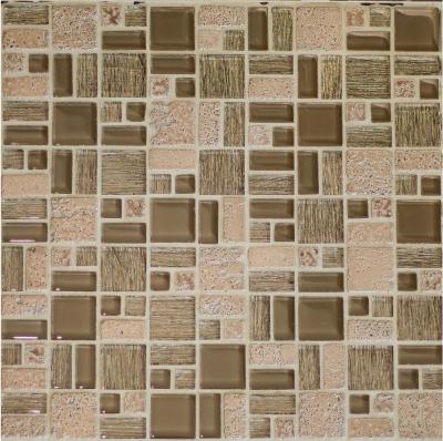 Мозаика Orro mosaic CHAMPANE 30.5x30.5 коричневая глянцевая, чип разноформатный