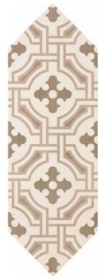 Декоративная плитка Equipe 22994 Kite 10x30 бежевый натуральный с орнаментом