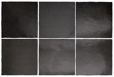 Настенная плитка Equipe 24972 Magma 13.2x13.2 черная глянцевая моноколор