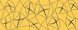 Декоративная плитка Azori 587092001 Декор Vela Ochra Stella 20.1x50.5 желтая глазурованная глянцевая узоры