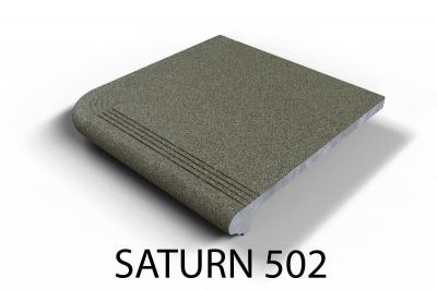 Ступень угловая Элит Бетон Saturn 502 33х33 серая глазурованная матовая под камень