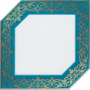 Декор Kerama Marazzi HGD\C250\18000 Клемансо 15x15 голубой глянцевый с орнаментом
