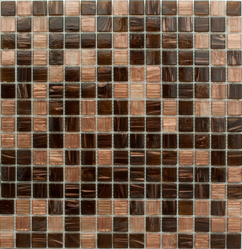 Мозаика NSmosaic MIX 19 GOLDEN 32.7x32.7 микс глянцевая авантюрин, чип 20x20 квадратный