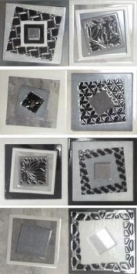 Панно Dualgres Set Yuka (набор из 4-х плиток) 120х60 черное глазурованное глянцевое под мозайку