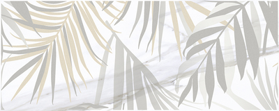 Декоративная плитка Laparet х9999284073 Aria botanica1 50x20 белая глазурованная глянцевая под флористику
