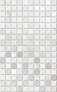 Декор Kerama Marazzi MM6359 Гран Пале 40x25 белый глянцевый мозаика / под мрамор