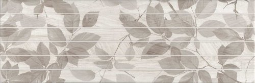 Декоративная плитка Kerama Marazzi 13104TR\3F Семпионе 30x89.5 (9 мм) серая матовая / структурная с листьями / полосы